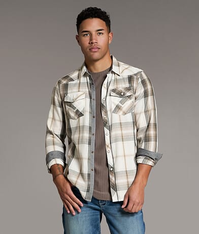 BKE Plaid Athletic Shirt front view