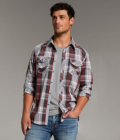 BKE Plaid Athletic Shirt front view