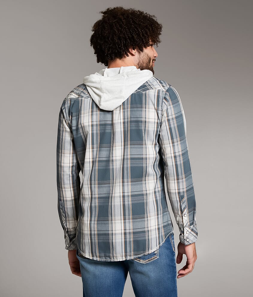 Plaid Standard Hooded Shirt