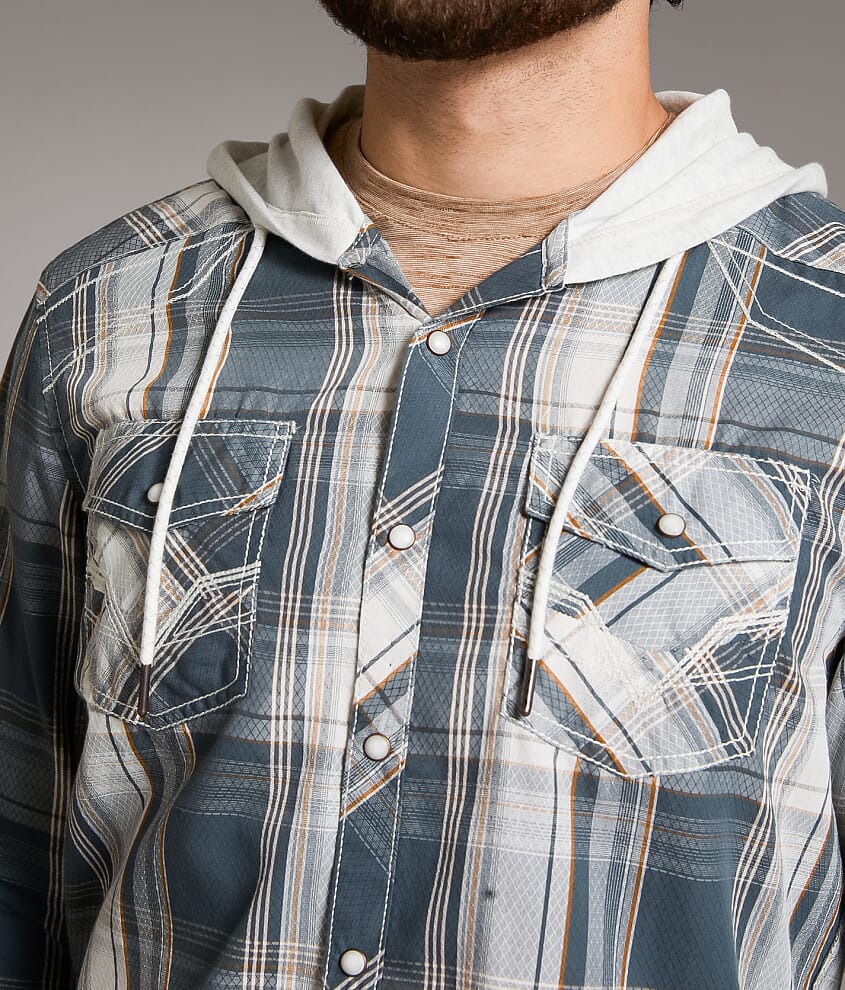 Plaid Standard Hooded Shirt