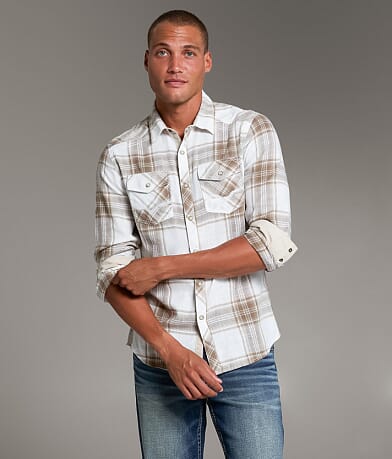 BKE Plaid Standard Shirt front view