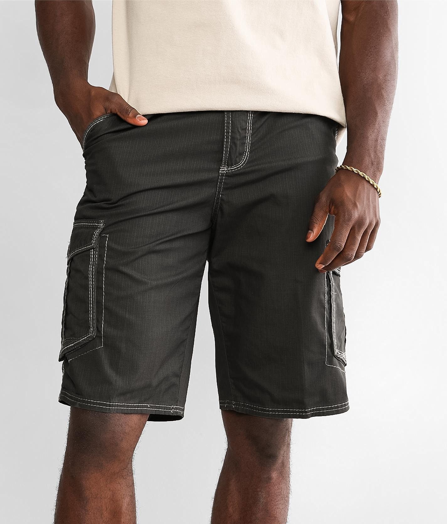 パンツ Back Satin Black Cargo Shorts/Ron Herman Technical Fabric Cargo Shorts (24F1PA04582001-BLACK)