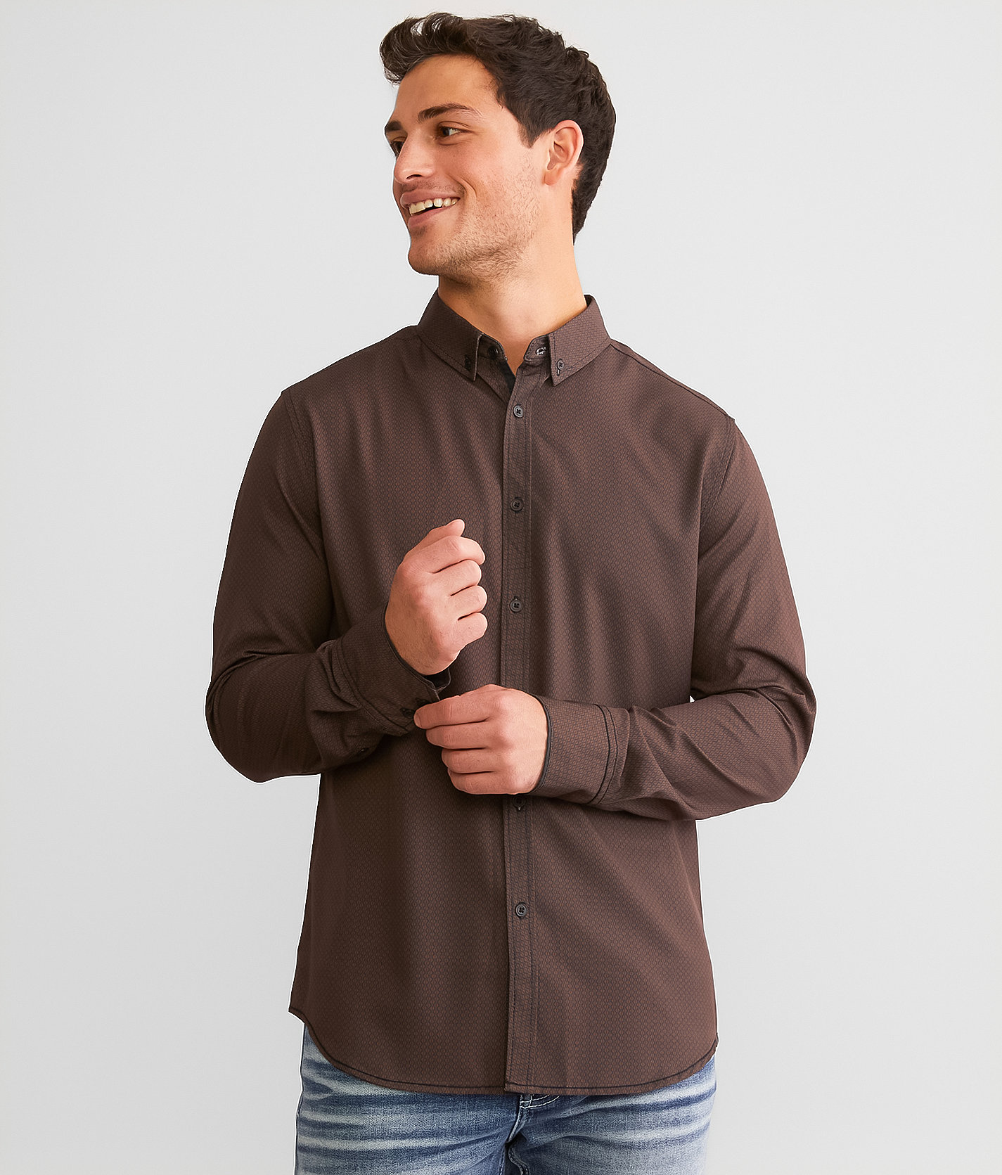 J.B. Holt Standard Performance Stretch Shirt - Men's Shirts In Brown ...