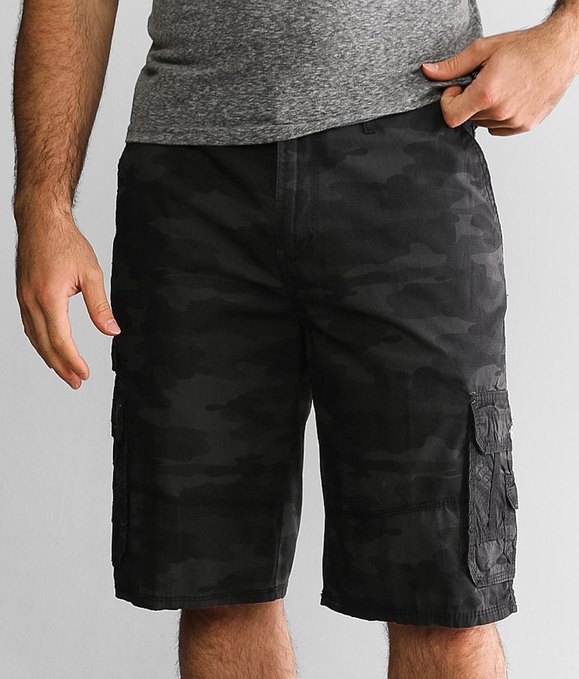Buckle Black Knox Camo Cargo Short - Men's Shorts in Black Camo