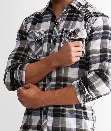 Buckle Black Plaid Tailored Stretch Shirt MISC_DETAIL_1