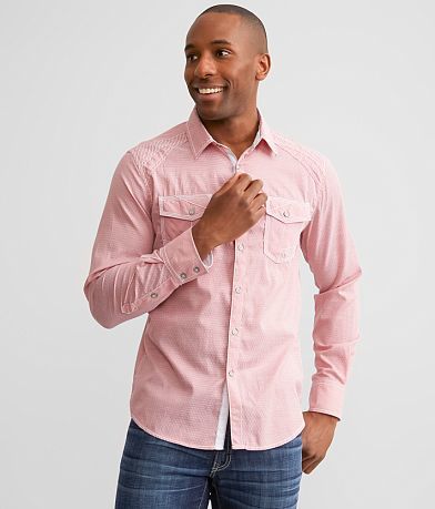 Buckle Black Athletic Stretch Shirt front view