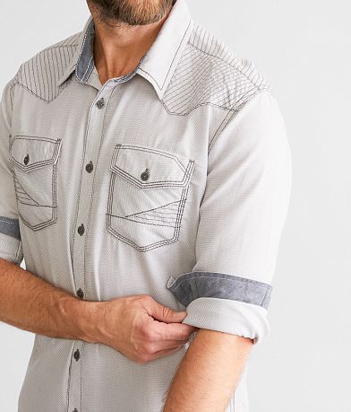 Buckle Black Textured Athletic Stretch Shirt MISC_DETAIL_1