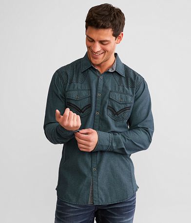 Buckle Black Athletic Shirt front view