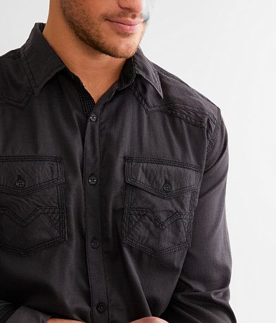 Buckle Black Solid Athletic Stretch Shirt MISC_DETAIL_1