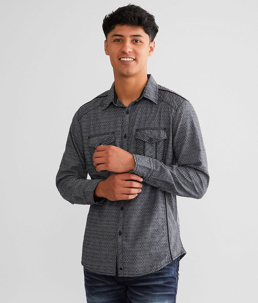 Buckle Black Standard Shirt front view