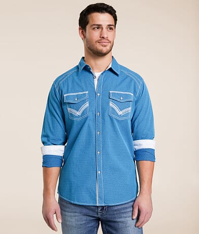 Buckle Black Zig Zag Athletic Shirt front view