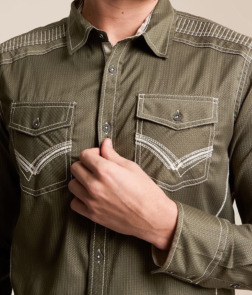 Embroidered Athletic Stretch Shirt