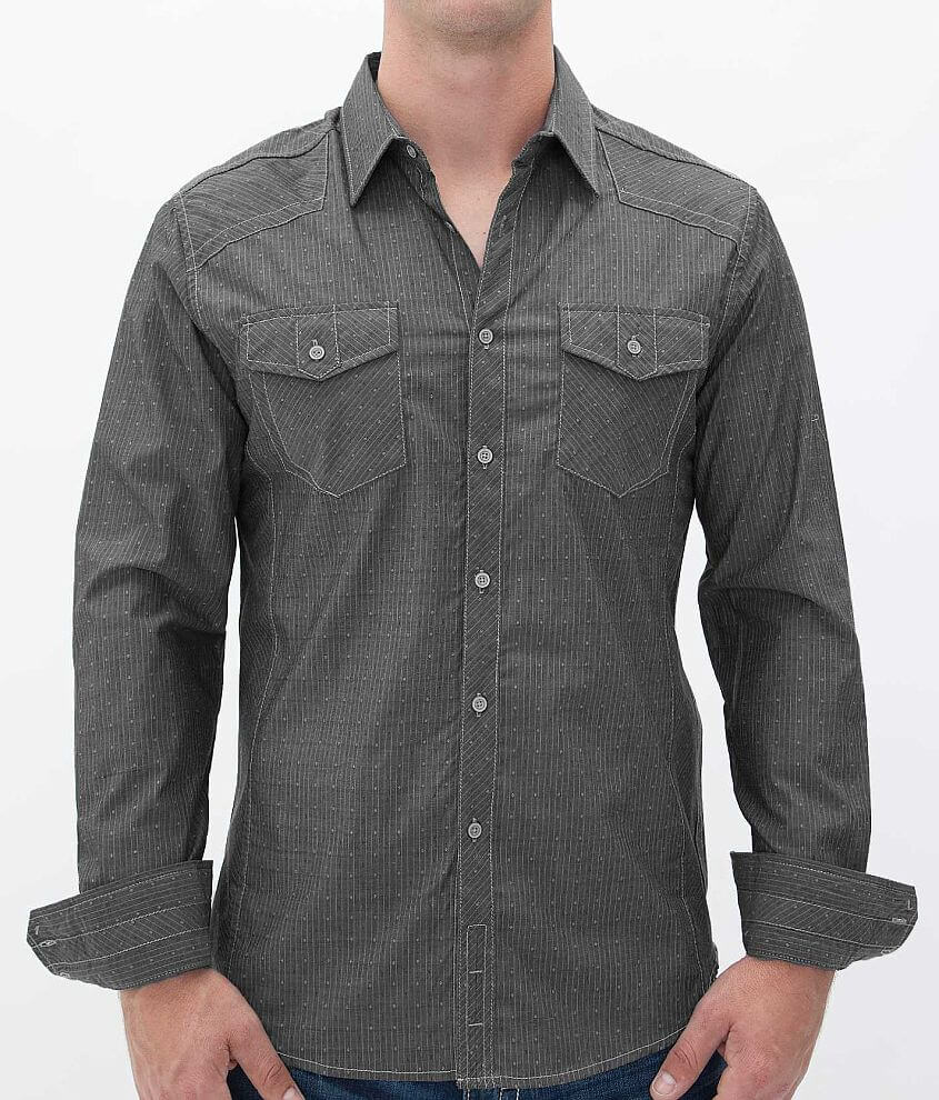Buckle Black Polished Drive Stretch Shirt front view