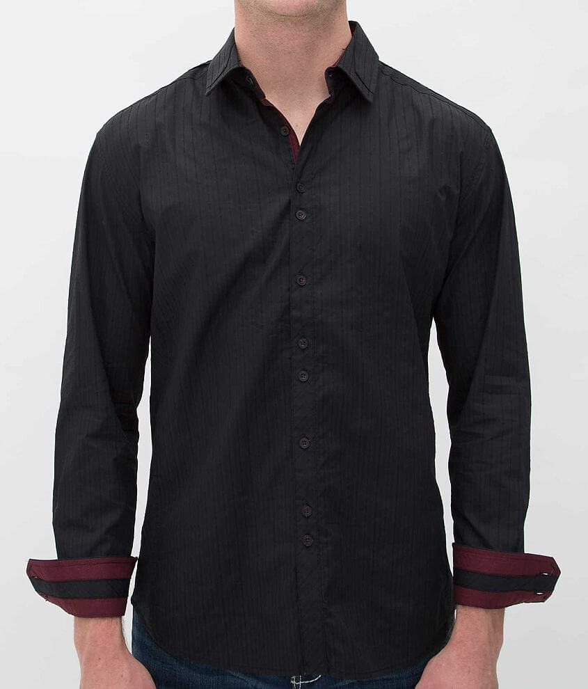 Buckle Black Polished Happiness Shirt front view