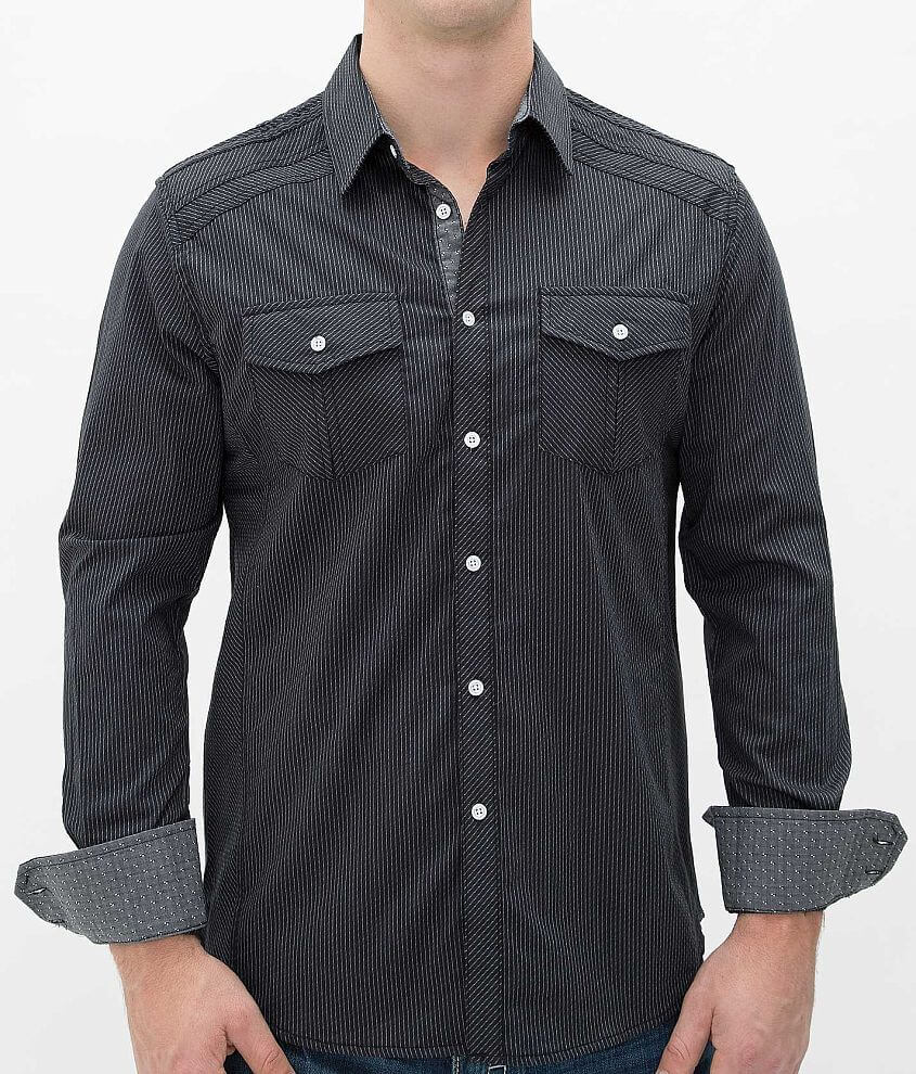 Buckle Black Polished Lead Me Shirt front view