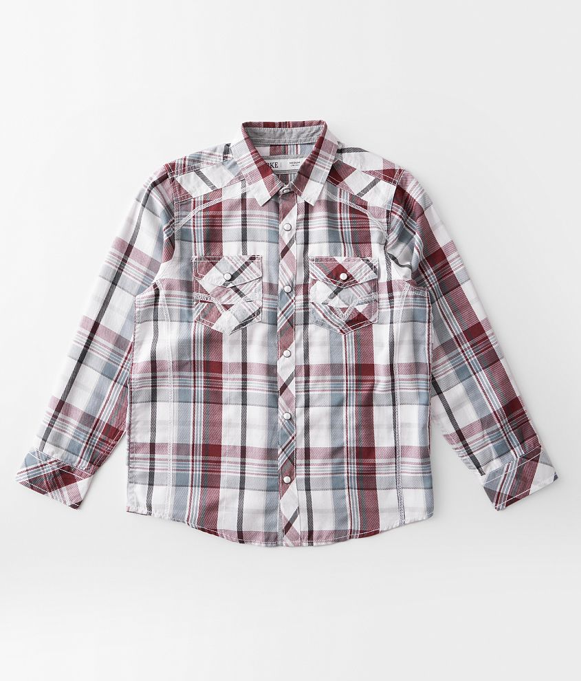 Boys - BKE Plaid Shirt front view