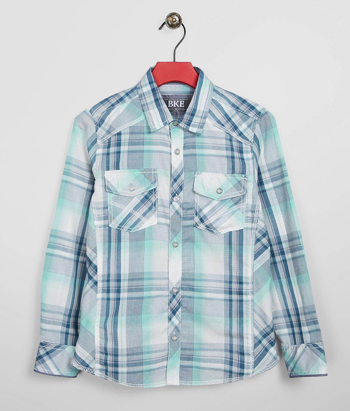 mint plaid shirt