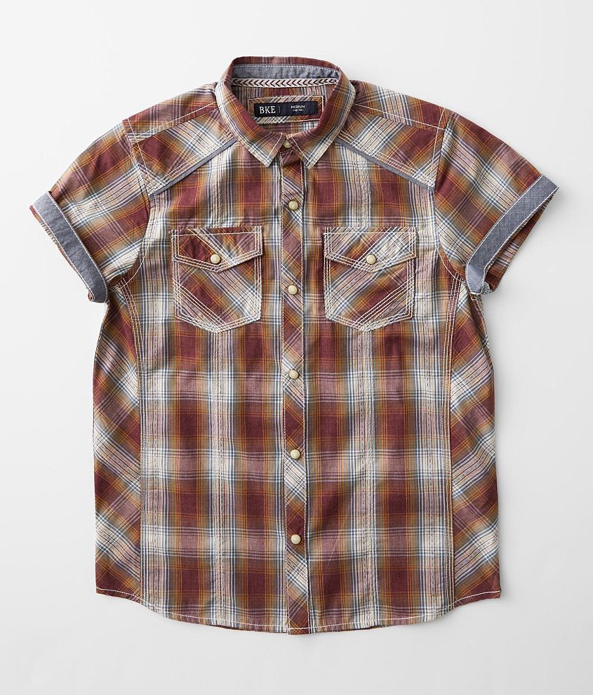 Gold store plaid shirt