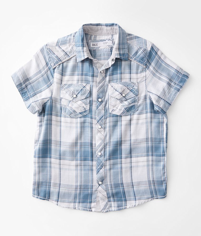 Boys - BKE Plaid Shirt front view