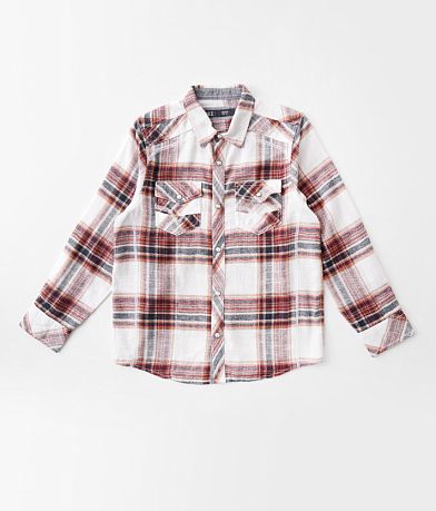 BKE Boys - Brushed Plaid Shirt front view