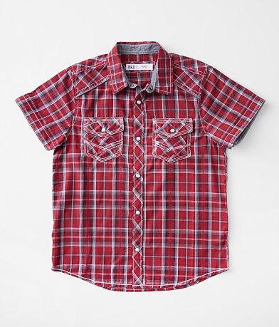 BKE Boys - Plaid Shirt front view