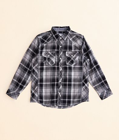 BKE Boys - Plaid Shirt front view