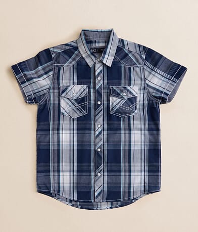 BKE Boys - Plaid Shirt front view