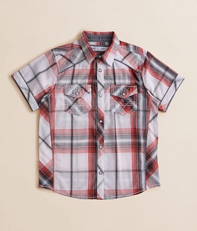 BKE Boys - Plaid Shirt front view