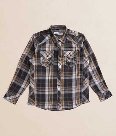 BKE Boys - Plaid Shirt front view