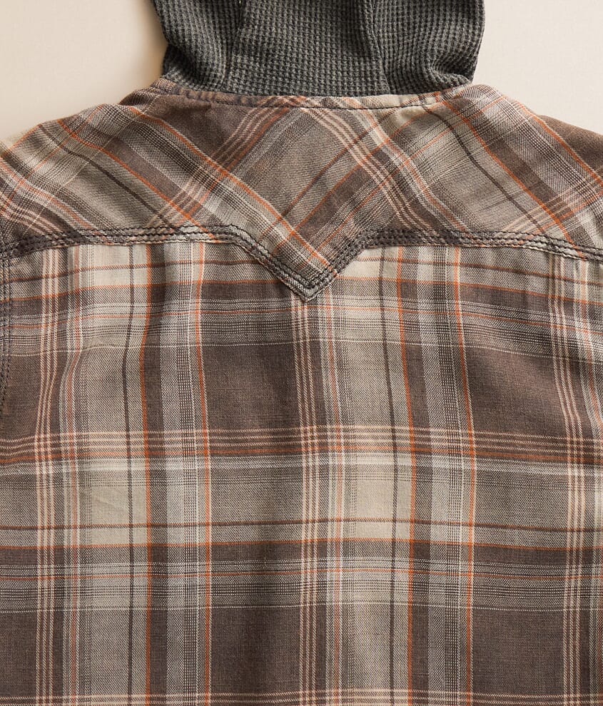 Boys - Plaid Hooded Shirt