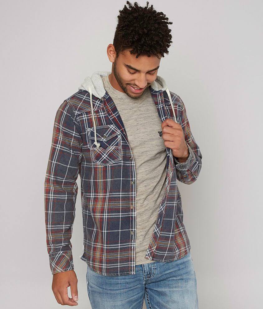 BKE Vintage Cadillac Flannel Shirt front view