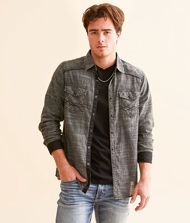 BKE Vintage Marled Standard Shirt front view