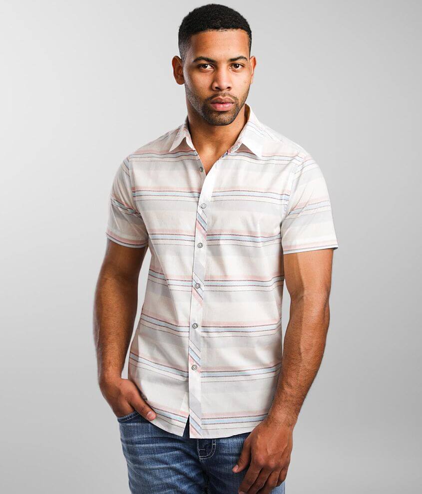 Departwest Striped Woven Shirt front view
