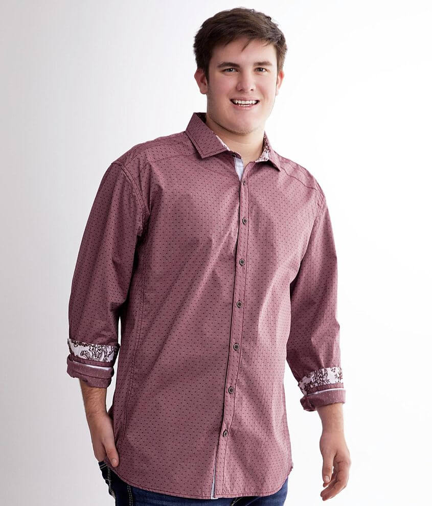 J.B. Holt Printed Stretch Shirt - Big & Tall front view