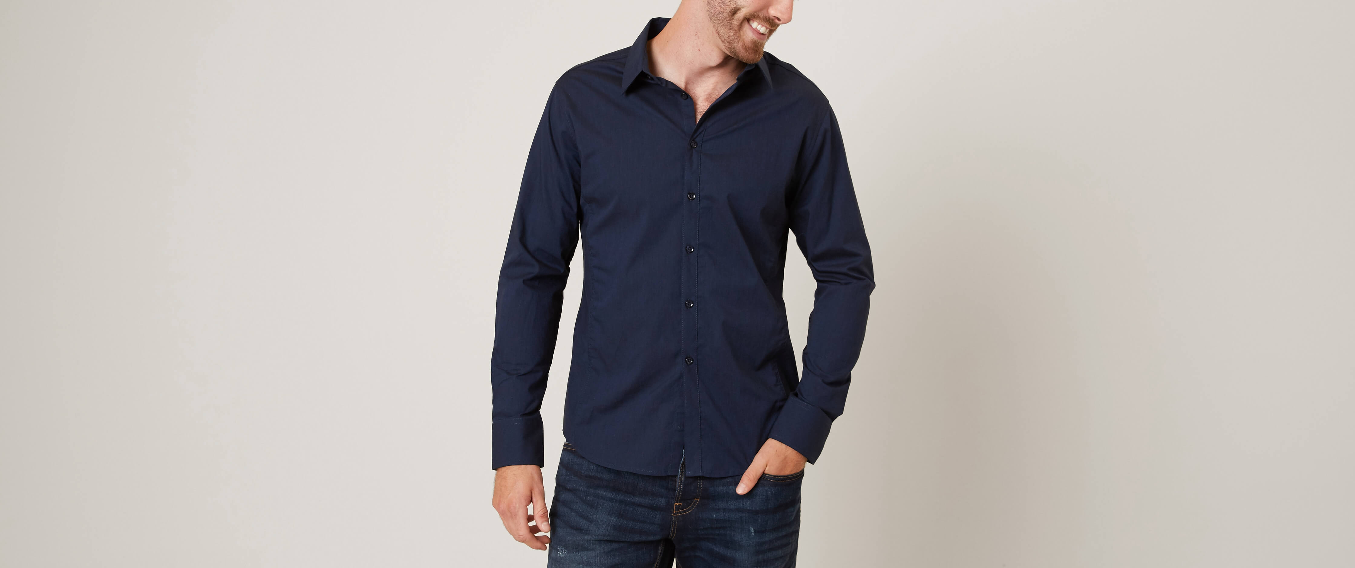 Image of J.B. Holt Pinstripe Stretch Shirt
