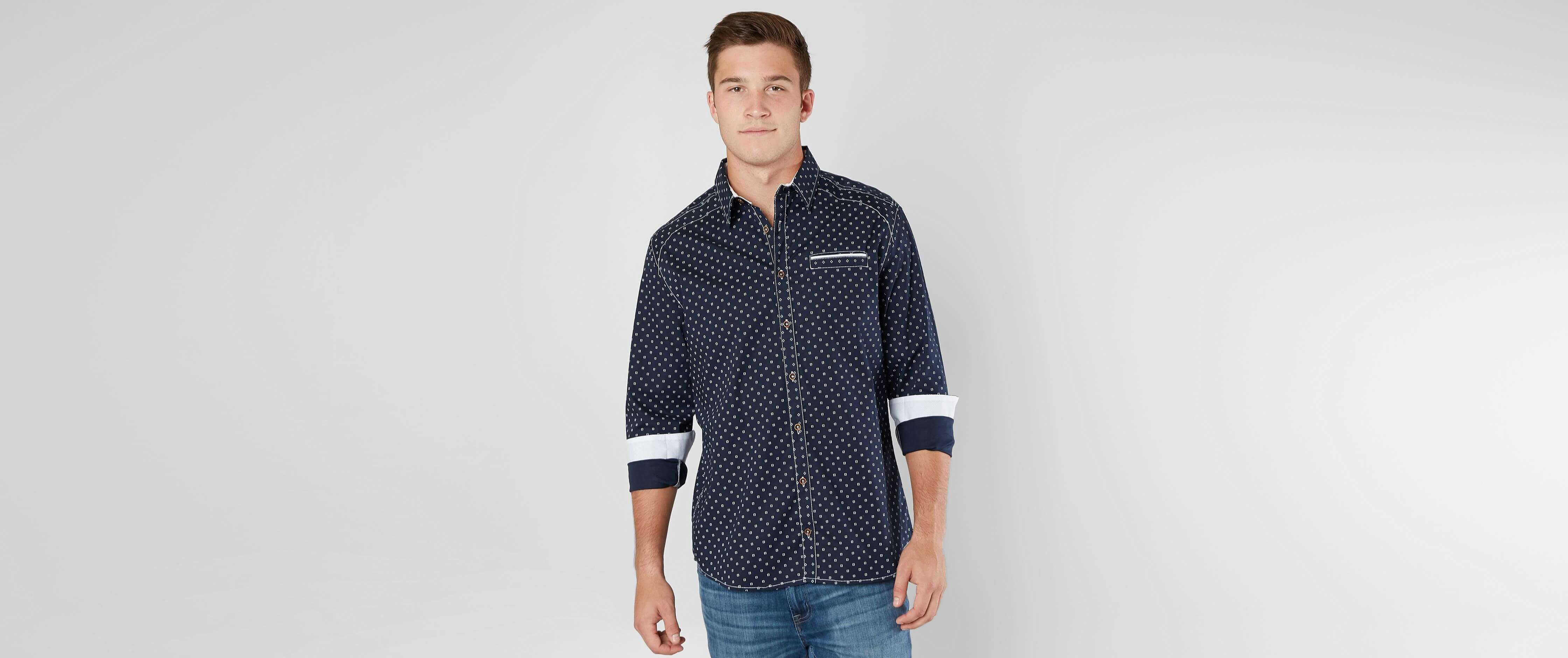 Image of J.B. Holt Geo Print Standard Stretch Shirt