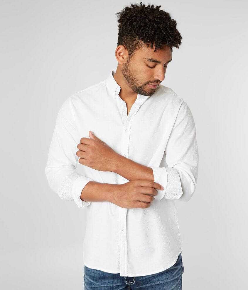 J.B. Holt Textured Athletic Stretch Shirt front view