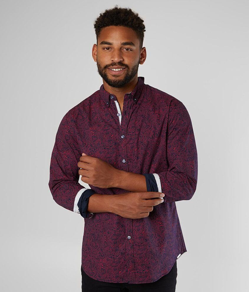 J.B. Holt Paisley Athletic Stretch Shirt front view