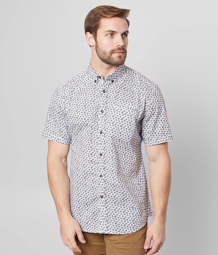 J.B. Holt Printed Athletic Stretch Shirt - Men's Shirts in White Navy ...