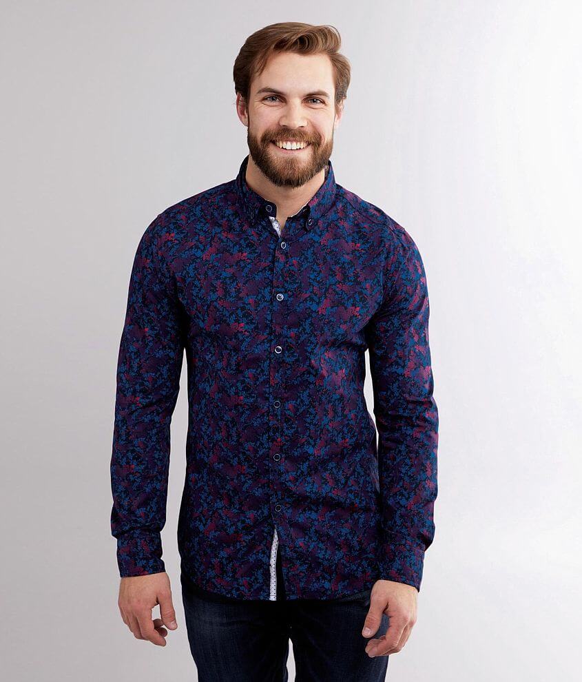 J.B. Holt Floral Tailored Stretch Shirt front view