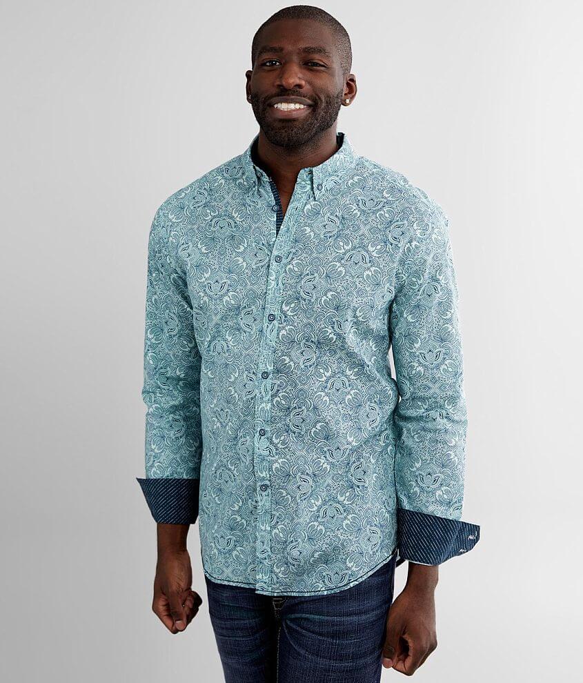 J.B. Holt Paisley Athletic Stretch Shirt front view