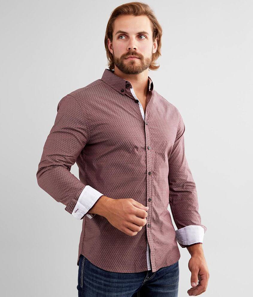 J.B. Holt Textured Tailored Stretch Shirt front view