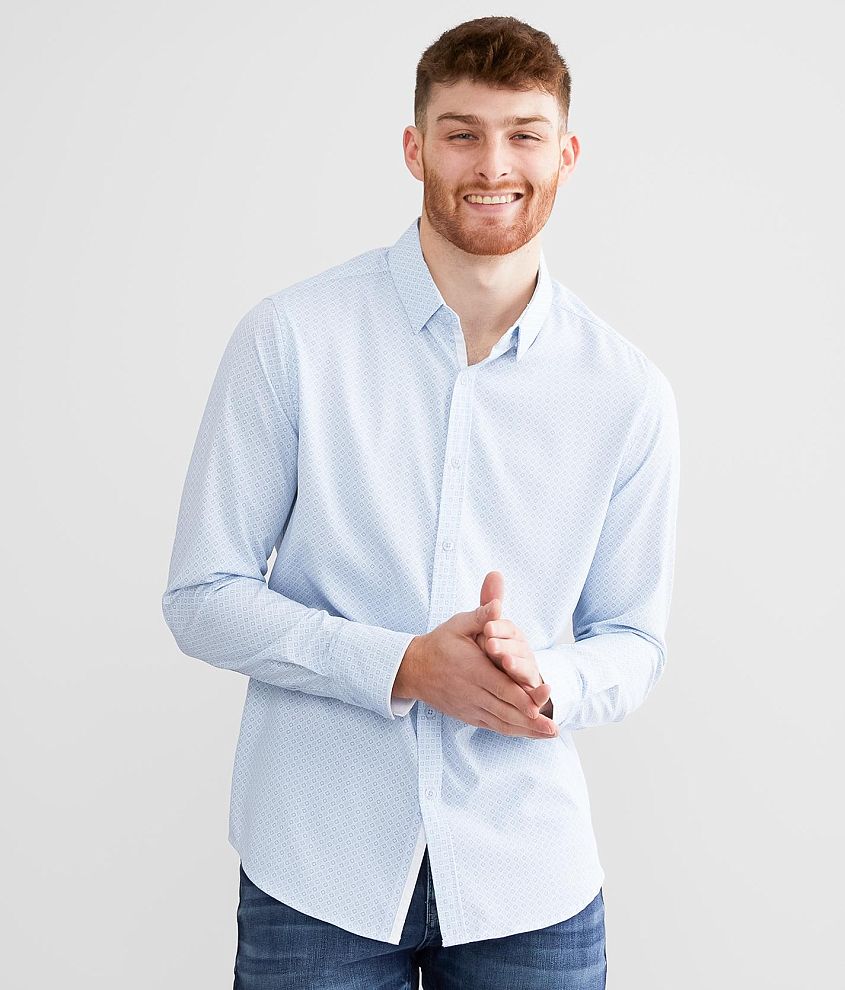 Grey Performance Stretch Dress Shirt