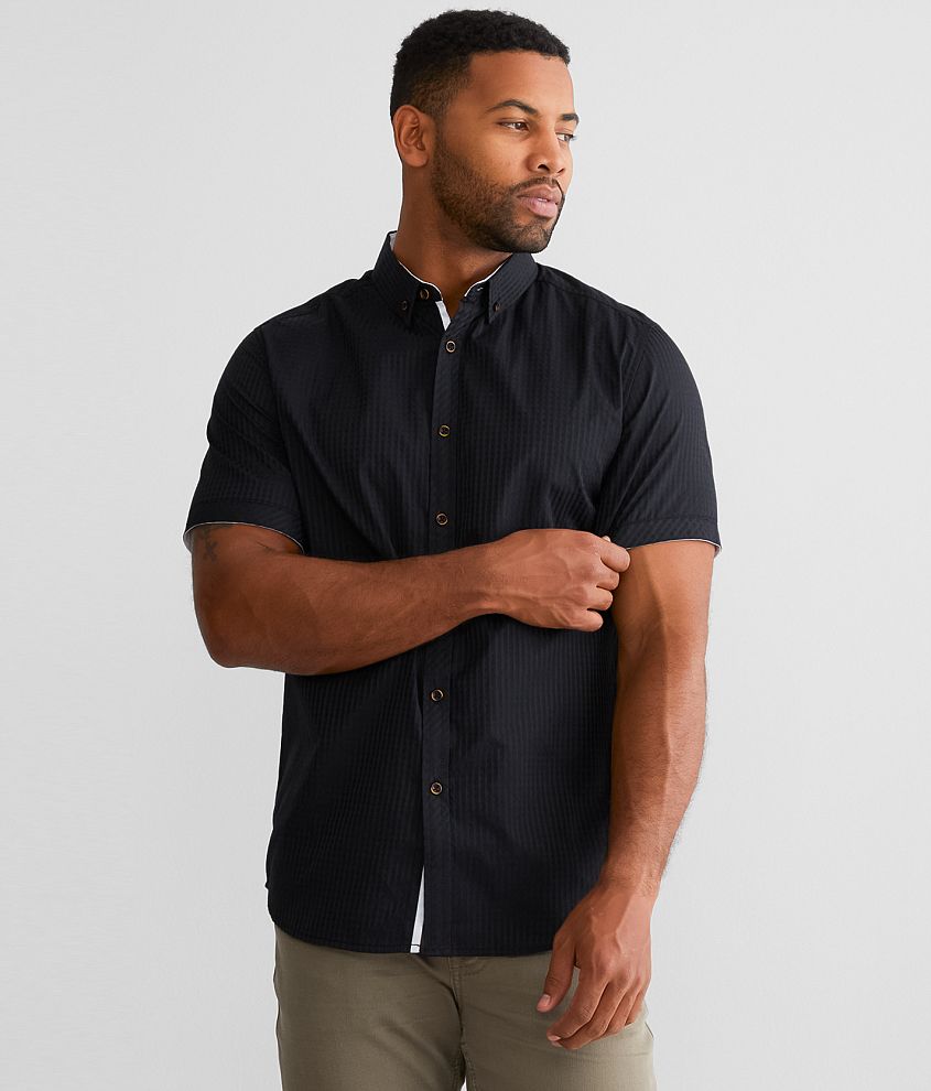 J.B. Holt Tonal Striped Athletic Shirt - Men's Shirts in Black | Buckle