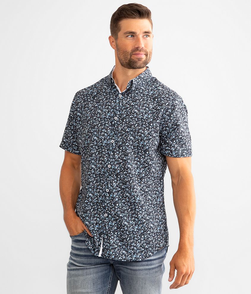 J.B. Holt Floral Athletic Performance Stretch Shirt