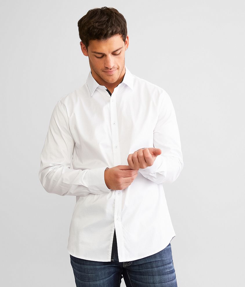 J.B. Holt Jacquard Athletic Stretch Shirt front view