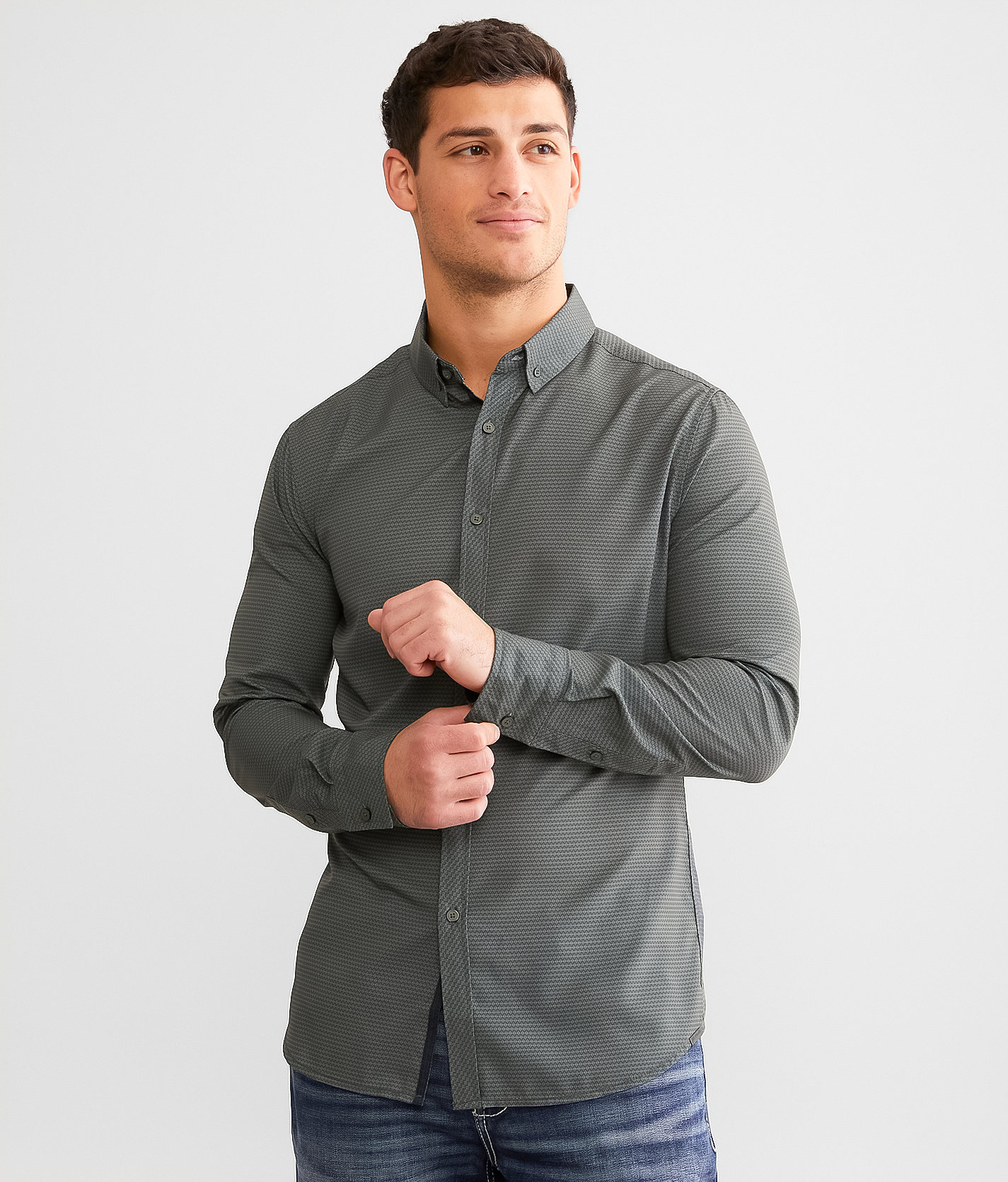 J.B. Holt Tailored Performance Stretch Shirt - Men's Shirts In Dark ...