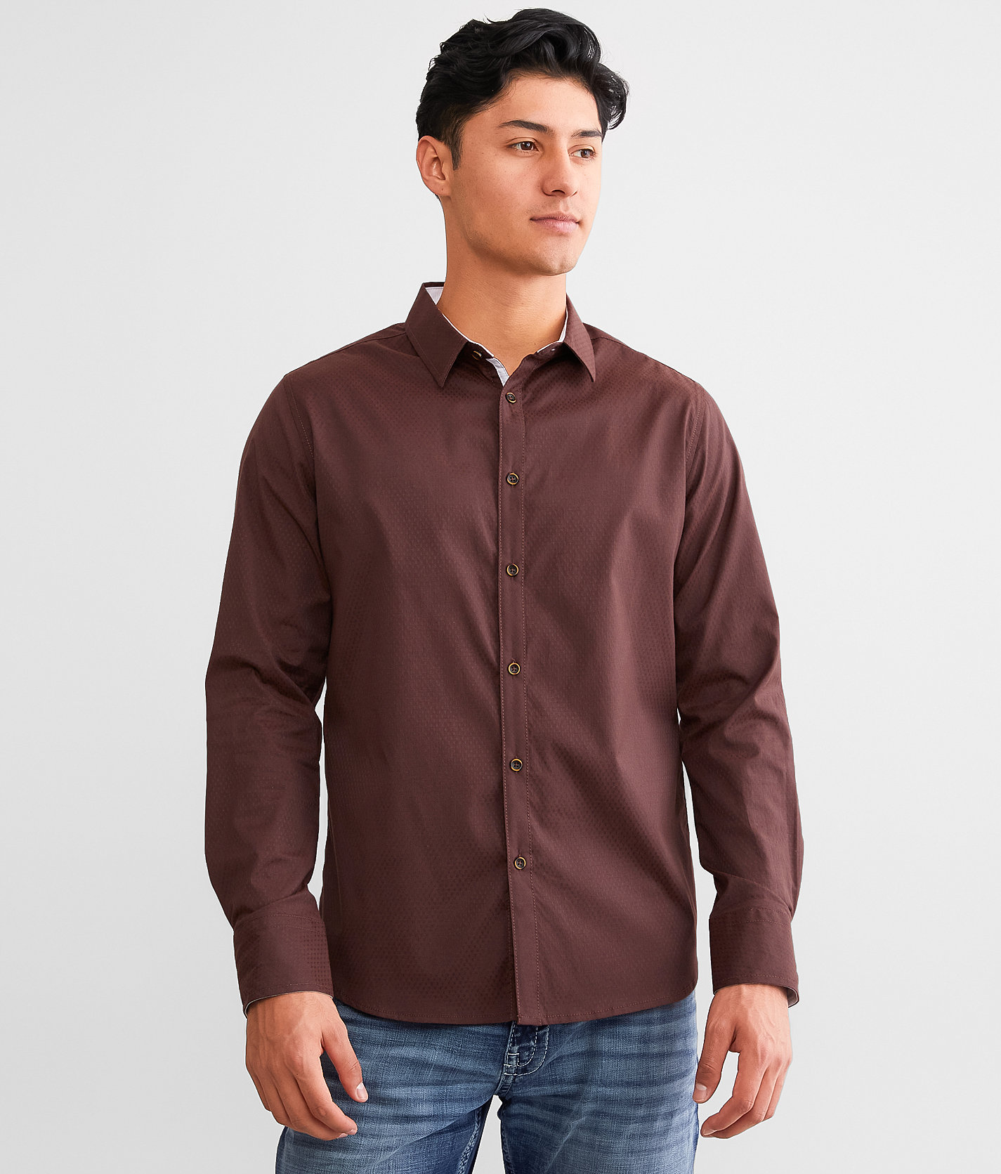 J.B. Holt Standard Stretch Shirt - Men's Shirts In Burgundy | Buckle