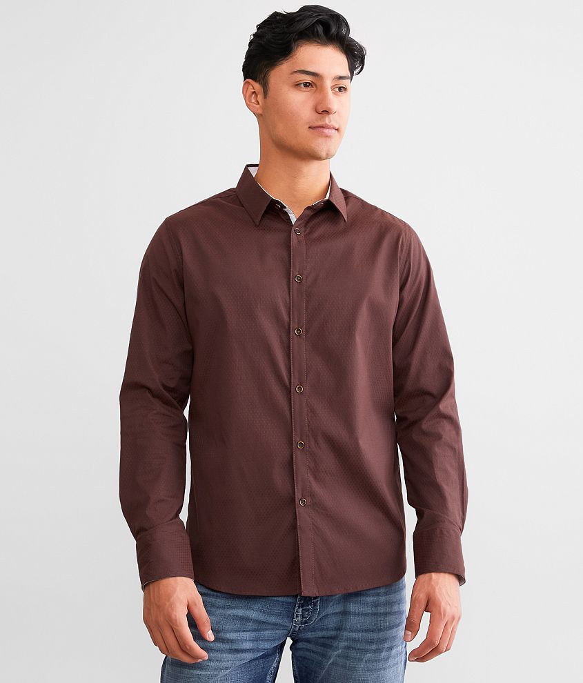 J.B. Holt Standard Stretch Shirt - Men's Shirts in Burgundy | Buckle