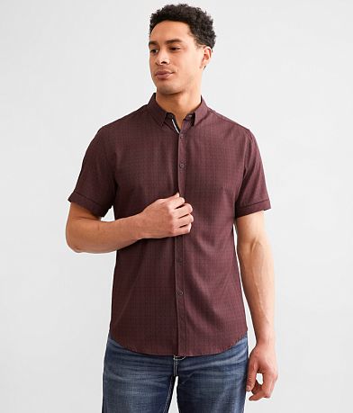 J.B. Holt Striped Athletic Performance Stretch Shirt front view
